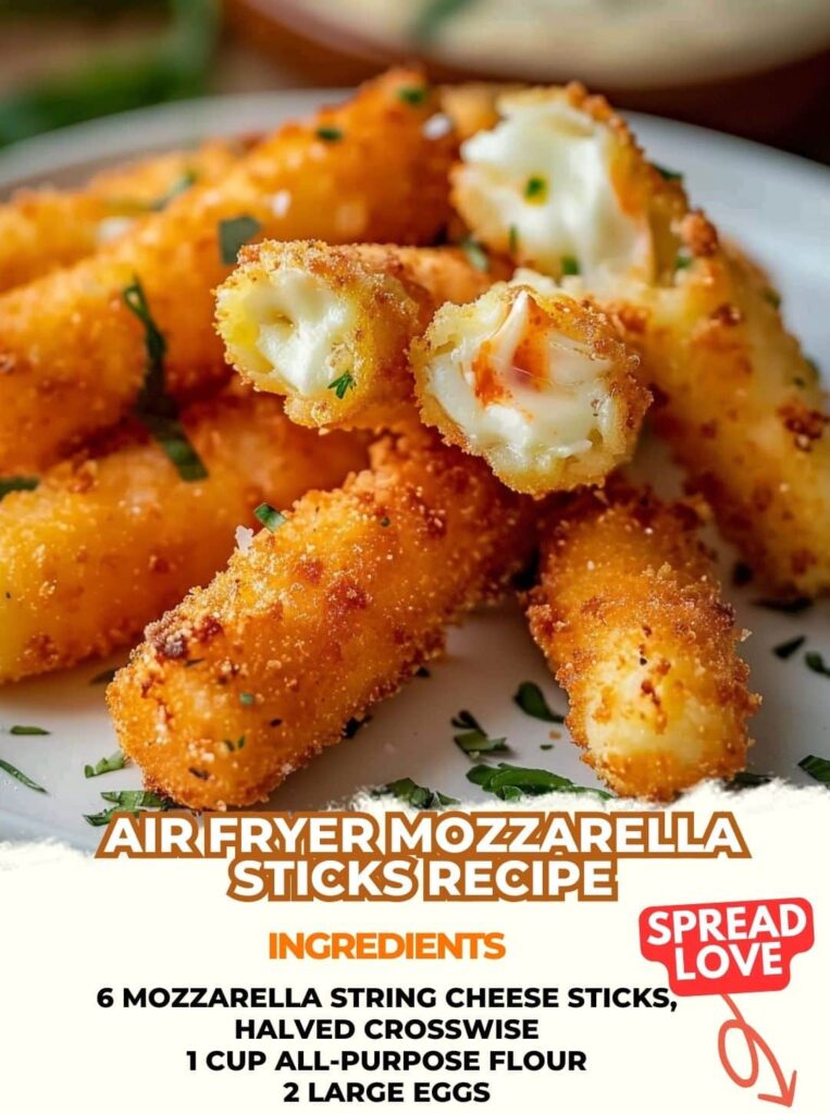 These air fryer mozzarella sticks offer the perfect blend of convenience and indulgence. The air fryer method ensures a consistently crispy exterior while maintaining that perfectly melted, stretchy cheese interior.