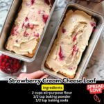 Strawberry Cream Cheese Loaf moist, decadent quick bread featuring fresh strawberries and rich cream cheese, creating a perfect balance of tangy and sweet flavors.