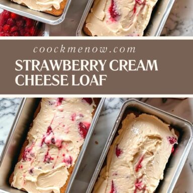 Strawberry Cream Cheese Loaf moist, decadent quick bread featuring fresh strawberries and rich cream cheese, creating a perfect balance of tangy and sweet flavors.