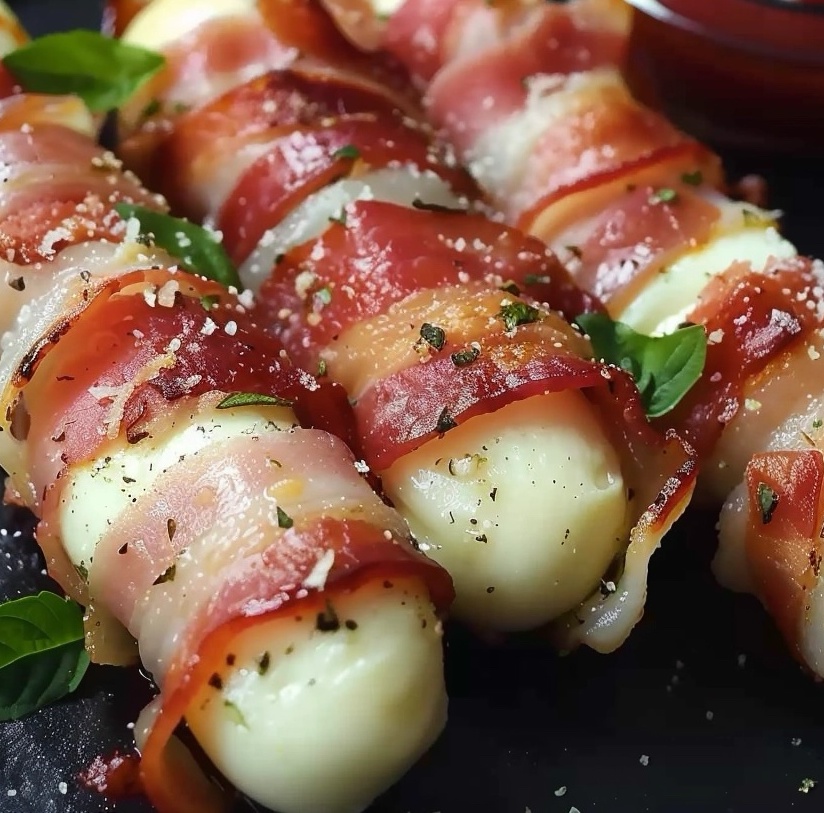 Bacon wrapped mozzarella sticks in oven recipe