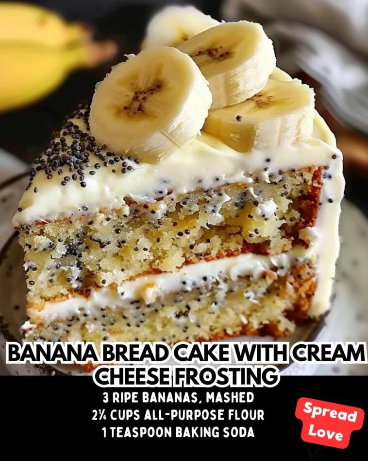 Banana Bread Cake with Cream Cheese Frosting
