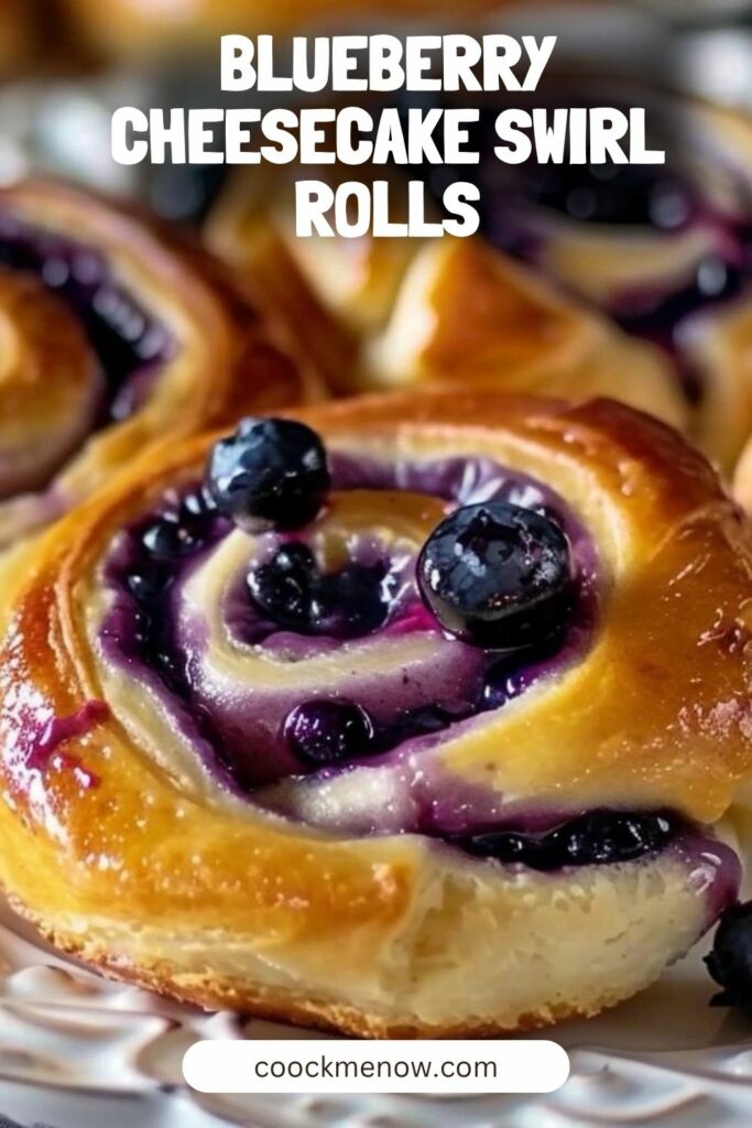 Blueberry Cheesecake Swirl Rolls