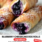 Blueberry cheesecake egg rolls