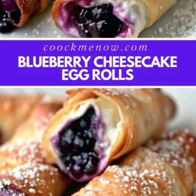 Blueberry cheesecake egg rolls