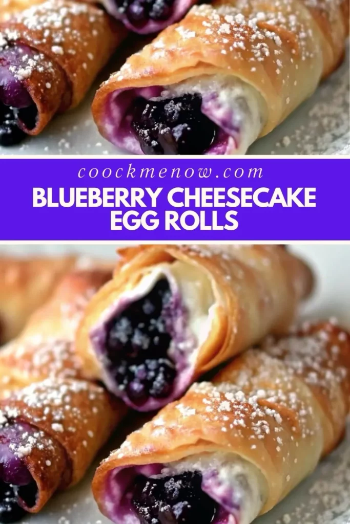 Blueberry cheesecake egg rolls
