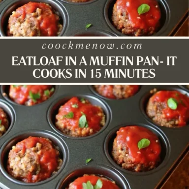 EATLOAF IN A MUFFIN PAN- IT COOKS IN 15 MINUTES Pinterest Pin
