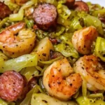 Fried cabbage and shrimp recipe