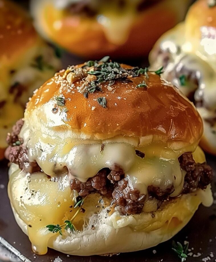 garlic parmesan cheeseburger bombs