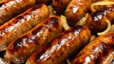 Oven Braised Beer Brats