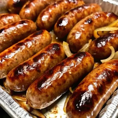 Oven Braised Beer Brats