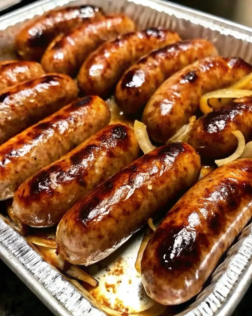 Oven Braised Beer Brats