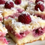 Raspberry Coconut Bars with Shortbread Crust