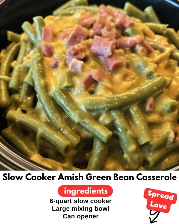 Slow Cooker Amish Green Bean Casserole