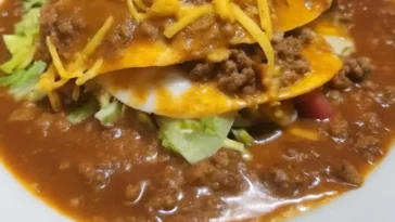 Stacked cheese enchiladas