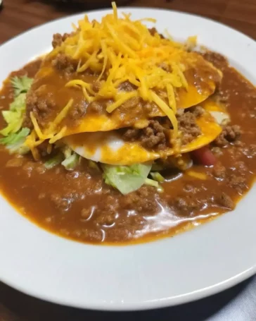 Stacked cheese enchiladas