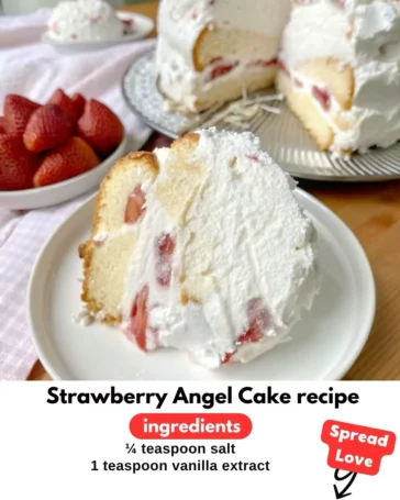 Strawberry Angel Cake recipe Recipes Pinterest Pin