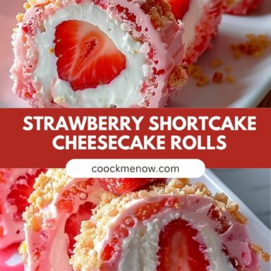 Strawberry shortcake cheesecake rolls
