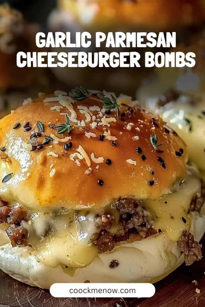 garlic parmesan cheeseburger bombs